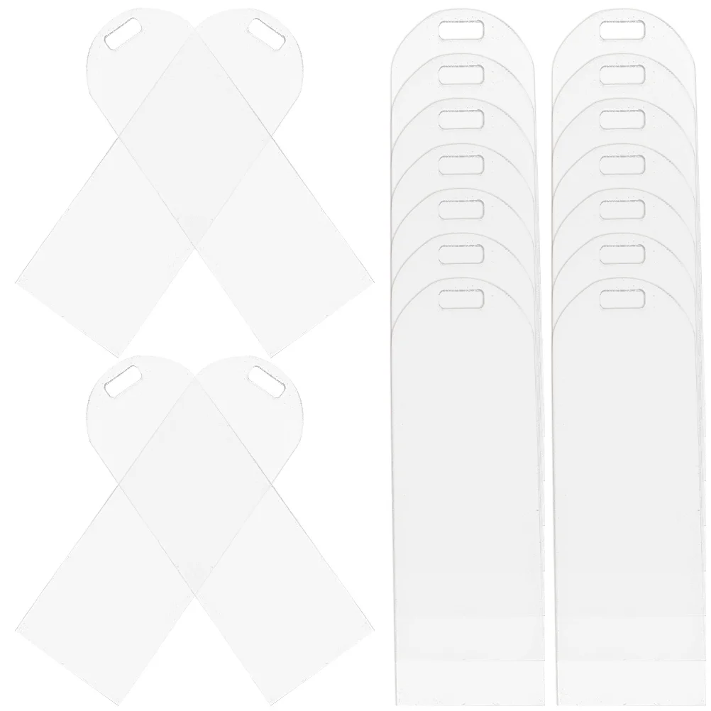 20 Pcs Transparent Blank Bookmark Multi-use Bookmarks Page Marker DIY Acrylic Label Reading