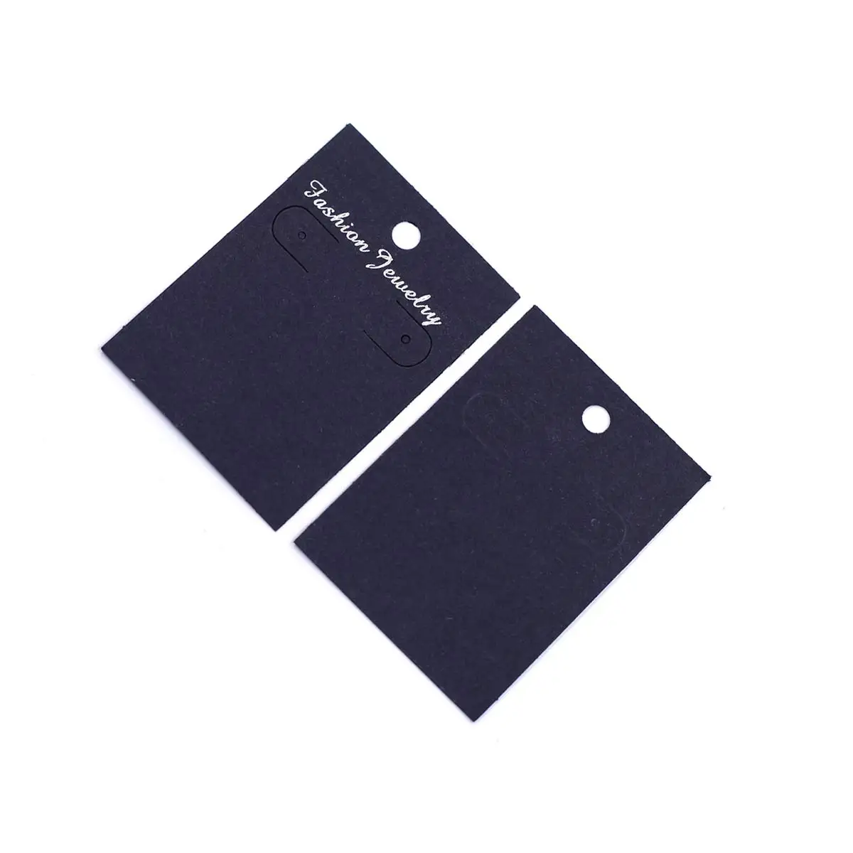 500PCS Black Paper Earrings Display Packing Cards Printed 70x50mm Fit Ear Post Wire Hook Handmade Jewelry Accessories
