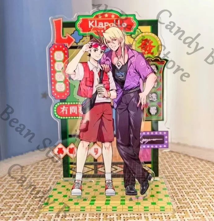 Figurine de dessin animé en acrylique colorée Ace Attorney Apollo Justice Klavier Gavin, support de figurine de cosplay, ornement de bureau