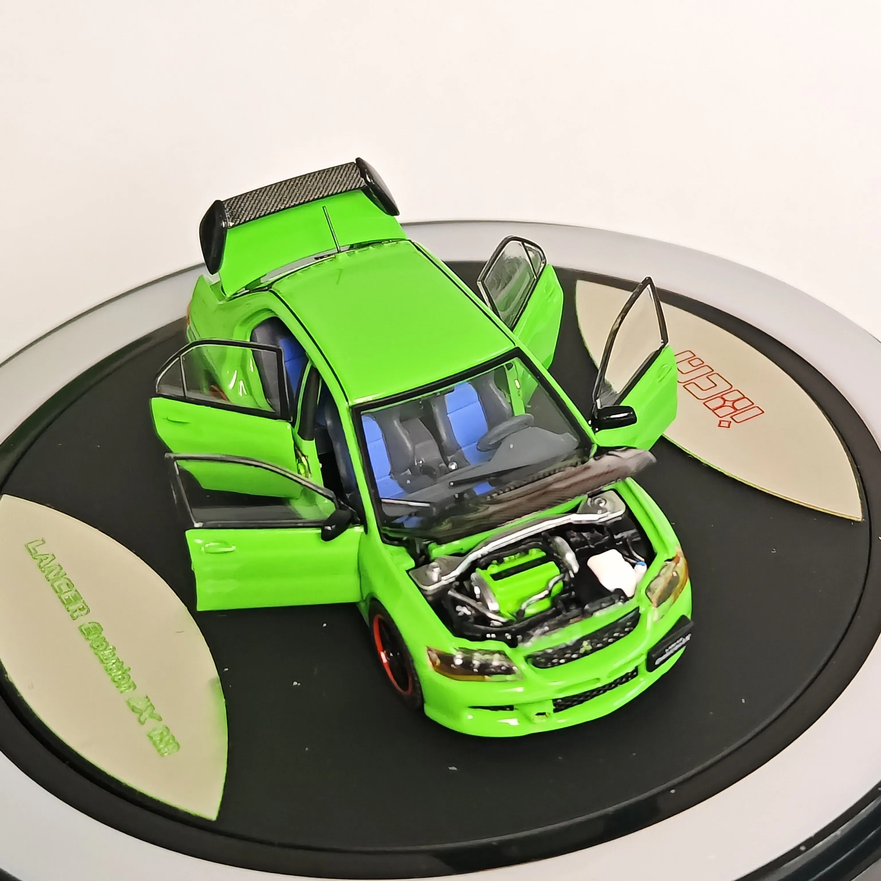 Schaal 1:64, Evo 9e generatie Lancer Evolution limited edition, miniatuurreplica autofiguur van gegoten metaal voor verzameling