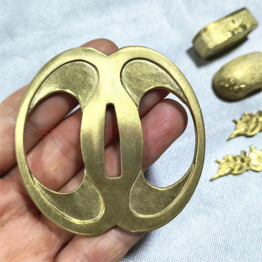 High Quality Copper Tsuba Handguard Guard Brass Fuchi Kashira Menuki For Japanese Real Japan Samurai Katana Sword Fittings Nice