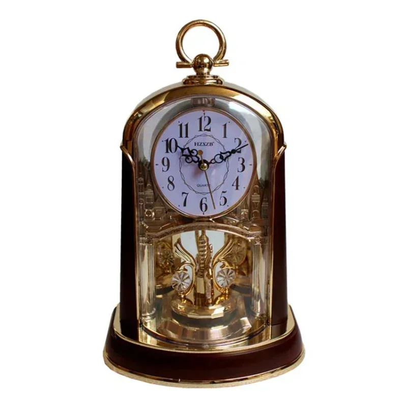 

Luxury Crystal Table Clock Vintage Silent Watches Bedroom Bedside Desktop Clocks Desk Living Room Home Decoration Ornaments Gift