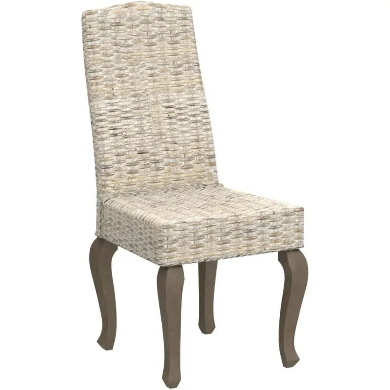 Cadeira de jantar Milos Grey Wicker, 18 pol, Home Coleção