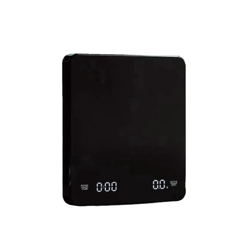 1 PCS Coffee Scale Black Plastic Pressure Sensitive Wake Up With Timer And 3Kg/0.1G Scales Digital Weight Grams And Oz