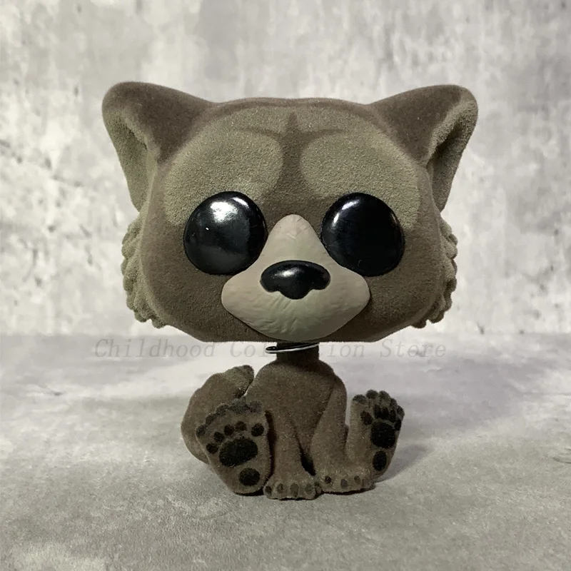 Kawaii Guardians Of The Galaxy Baby Rocket Raccoon Action Figures Toys #1208 Anime Flocking Dolls Car Ornaments Collection Gifts