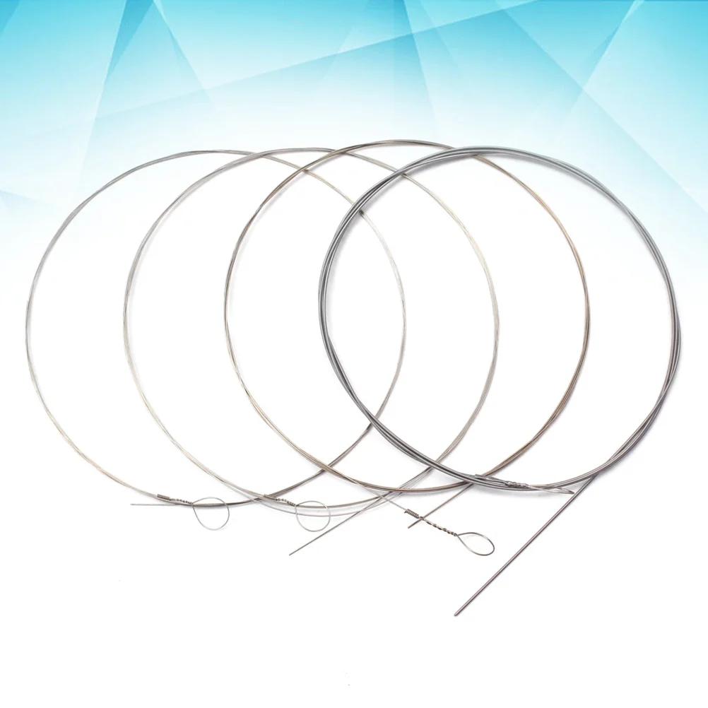 

4 pcs Banjo Set 0.23Mm 0.41Mm 0.58Mm 0.76Mm Stainless Steel Coated Copper Alloy A/D/G/C For 4-String Banjo Replacement Bass