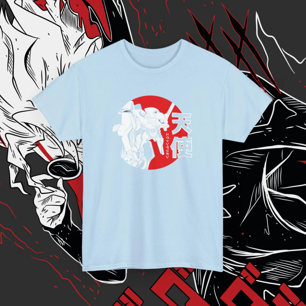 تي شيرت هدية نيون جينيسيس كوسبلاي عتيق، تي شيرت إيفا يونيت 00 فانميد، جرافيك أنيمي، شينجي، ري أيانامي، أسوكا، ميساتو #6