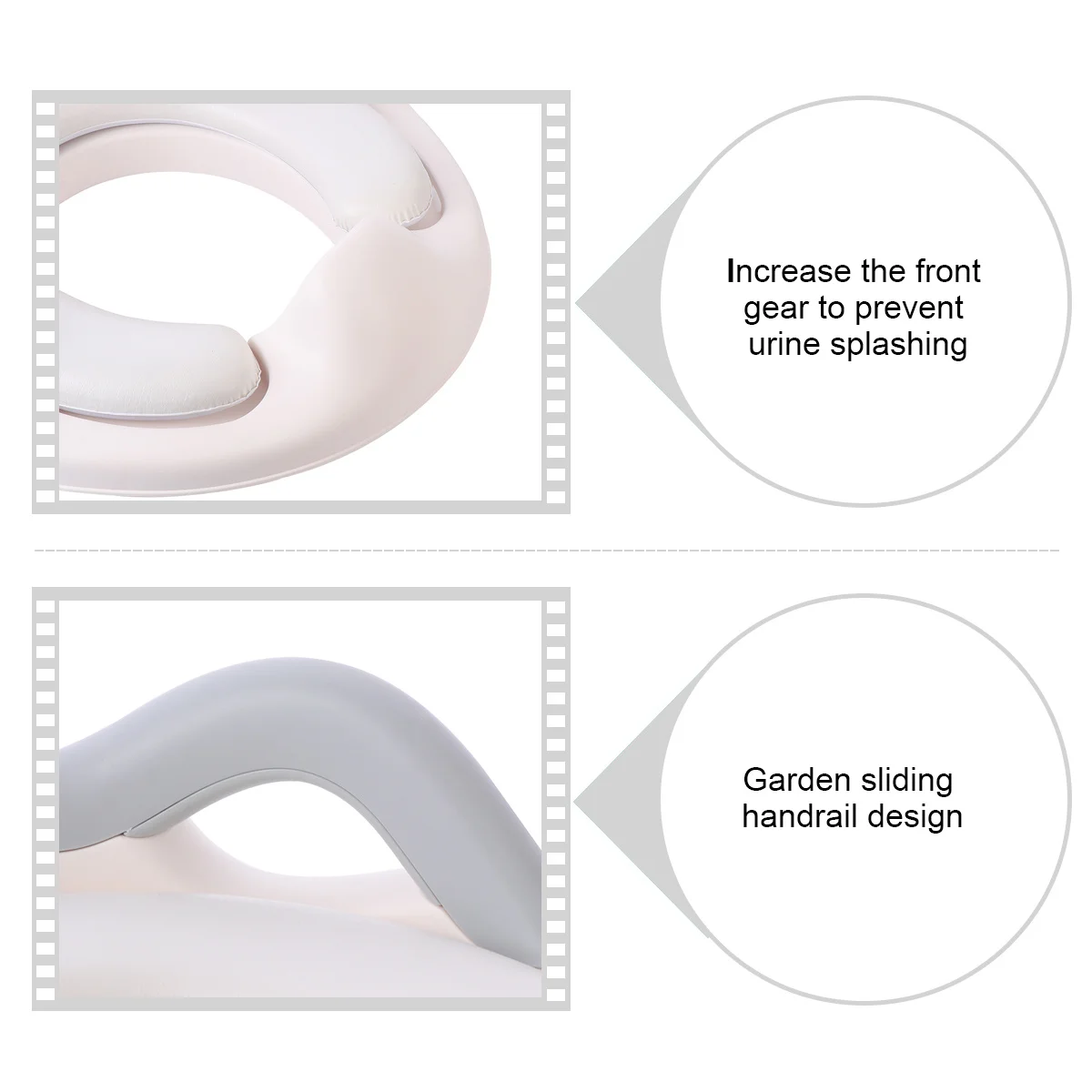 قطعة واحدة من مقعد تدريب المرحاض للأطفال الصغار، مقعد قعادة أطفال ملون خفيف الوزن مع مقابض قبضة للاستخدام الآمن وسهل الحمام للأطفال #3