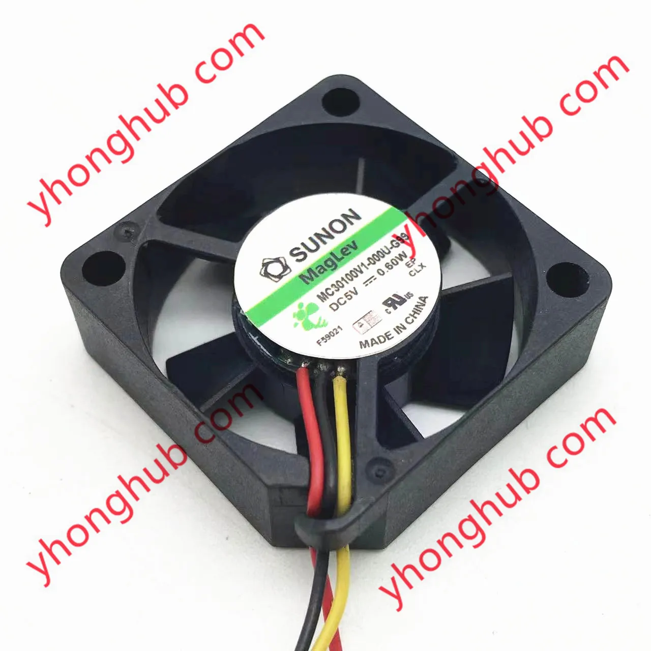 

SUNON MC30100V1-000U-G99 DC 5V 0.6W 30x30x10mm 3-wire Server Cooling Fan