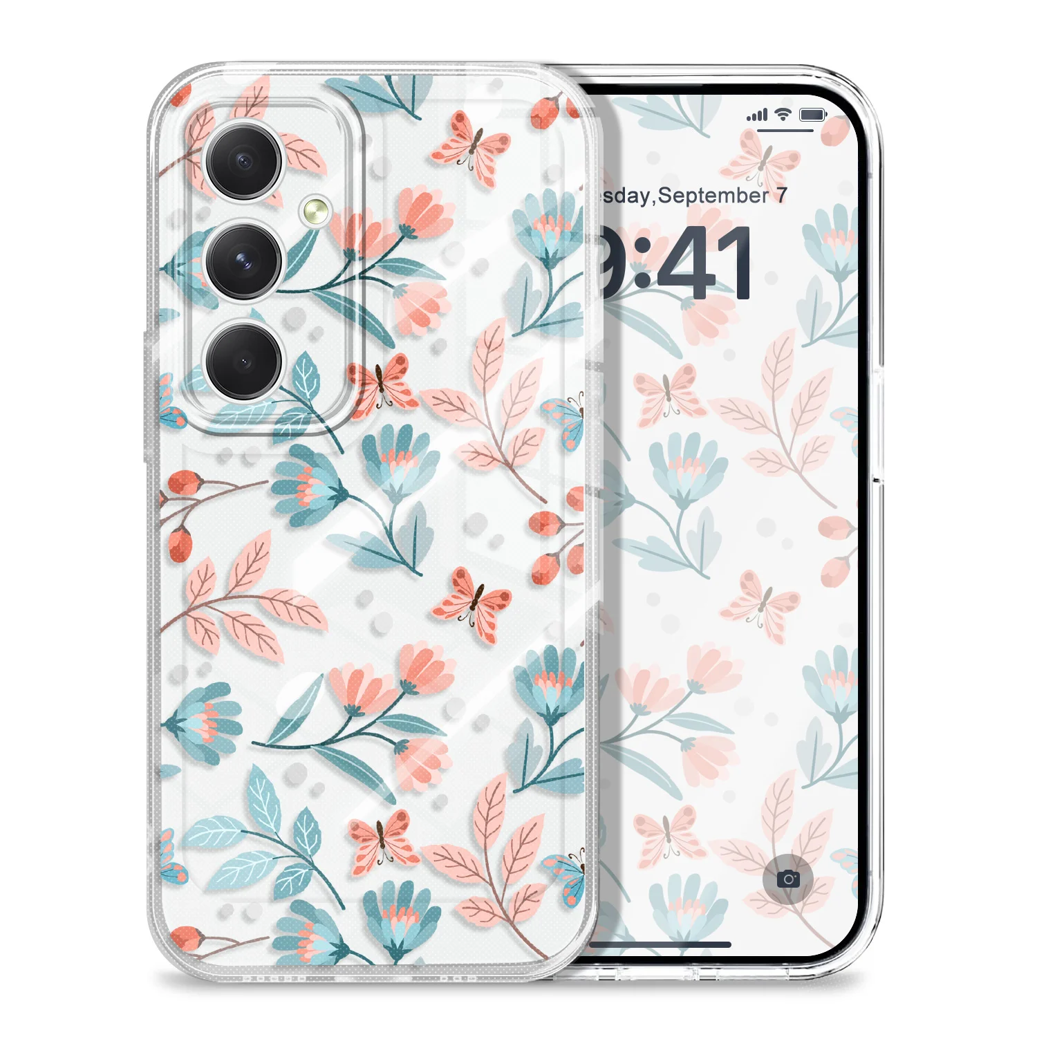 

Colorful Leaves Transparent Phone Case For Samsung Galaxy A73 A72 A54 A53 A52 A34 A33 A24 A23 A14 A13 A12 A04S A03 TPU Cover