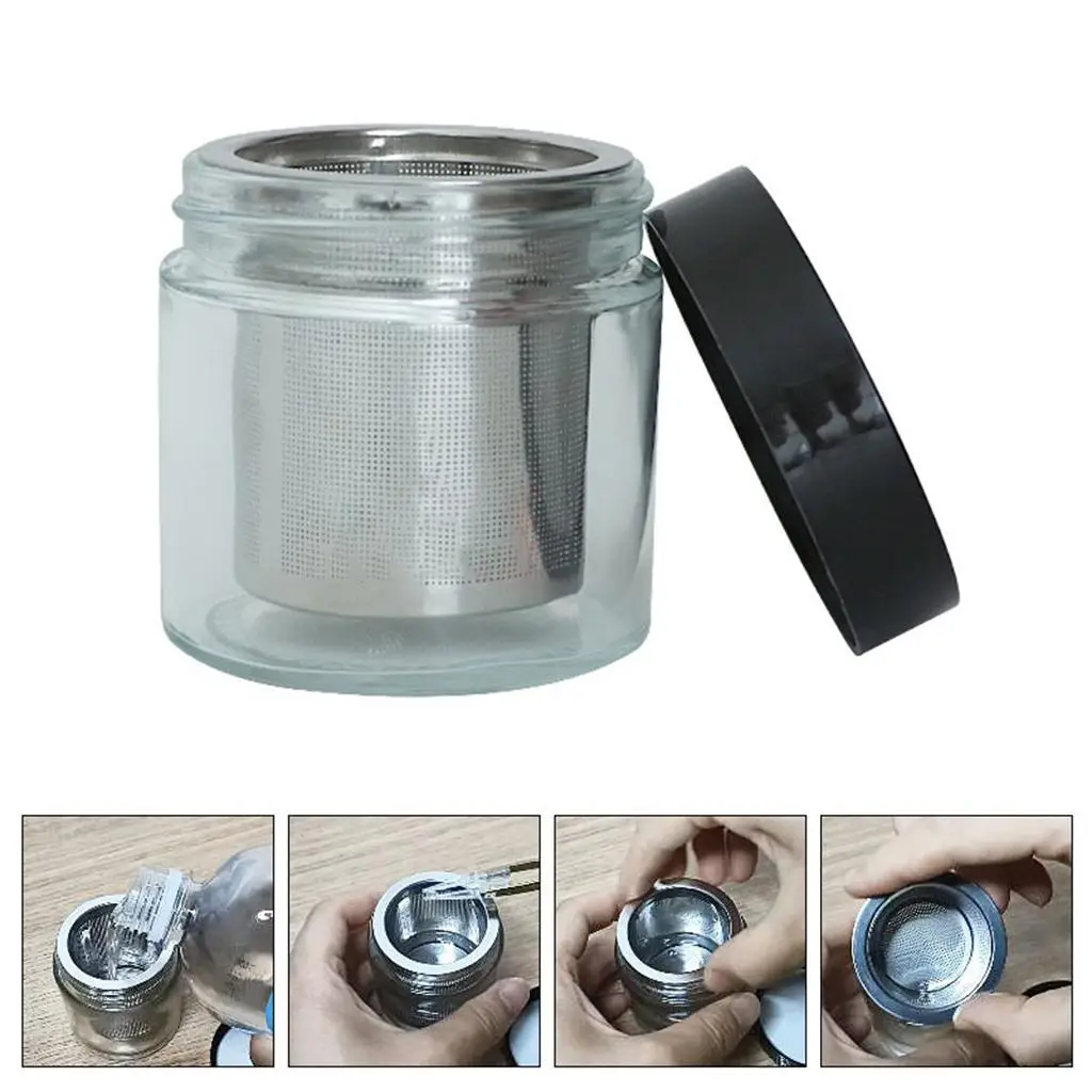 Manual Diamond Cleaner Bottle Cleaning Cup Stainless Diamond Washing Cup for Glasses Gem Jewelry Eyeglass