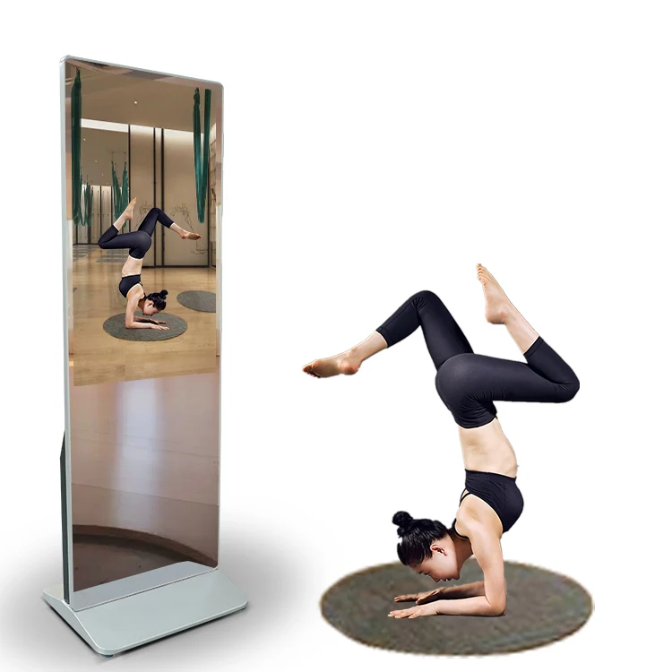 

OEM ODM Волшебное зеркало для упражнений, интерактивное напольное настенное цифровое зеркало для фитнеса, умное зеркало для фитнеса