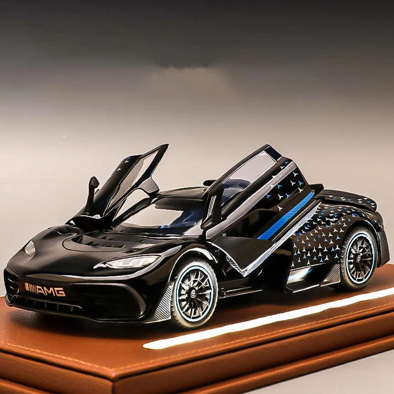 

1:24 AMG ONE, модель спортивного автомобиля, игрушечный сплав, литой автомобиль, игрушечные украшения, подходят для спортивного автомобиля, подарки для мальчиков