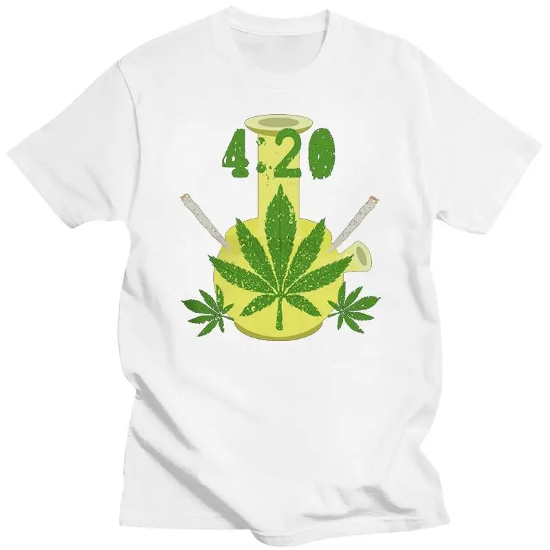 2022 420 Bong Weed Joint Smoke Pipe Pot Sativa Indica Mens Black T-Shirt