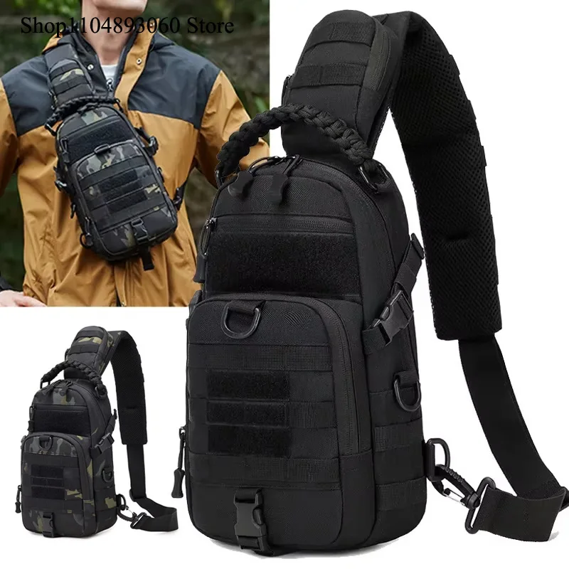 

Men's Camping Chest Bag Tactical Sports Shoulder Bags Outdoor Hiking Climbing Cycling Fishing MOLLE System Sling Bags Versatile