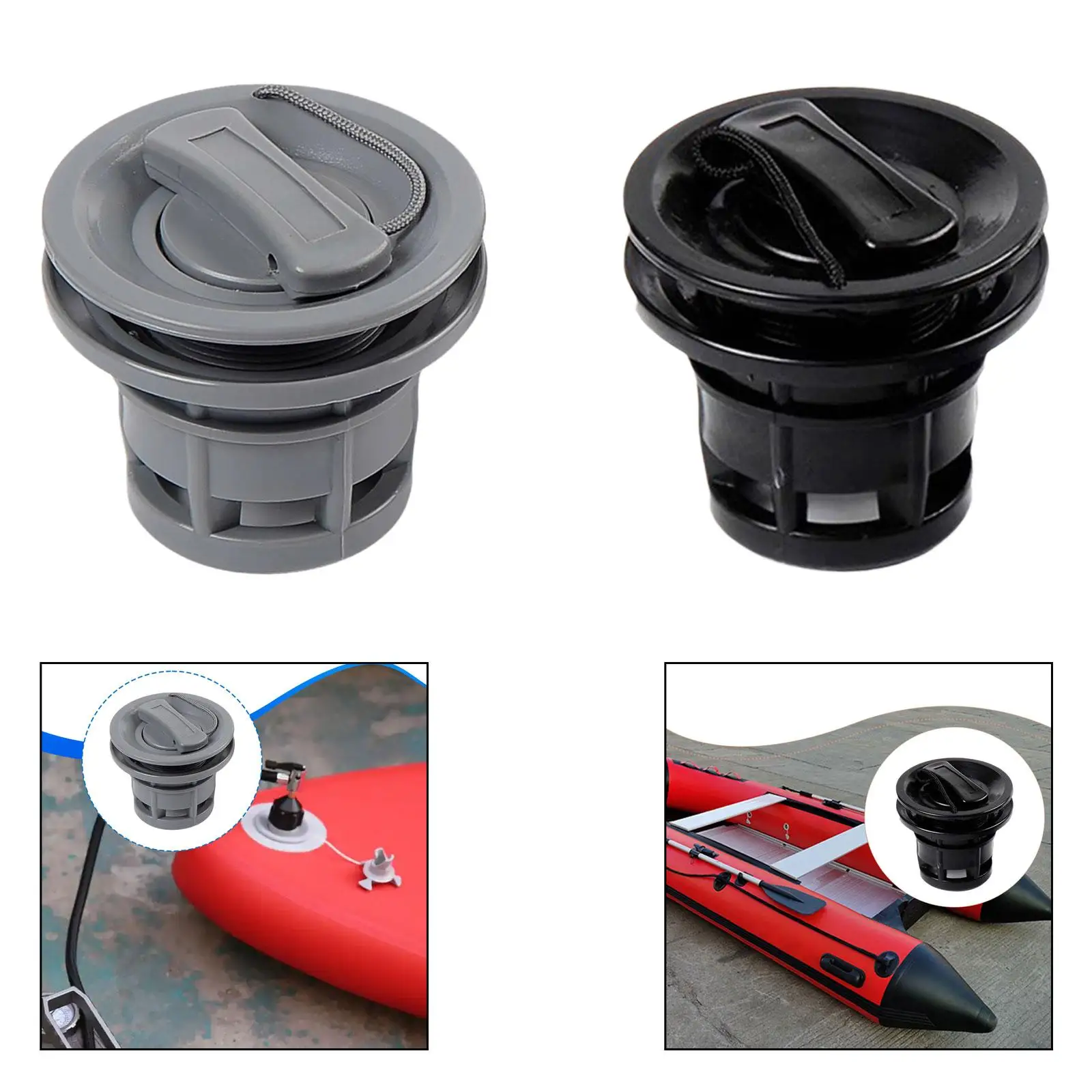 Kayak Valve, Easy to Install, Air Gas Valve, Inflatable Boat Spiral Air Plug, Inflatable Dinghy Air Valve for Raft Kayak Canoe
