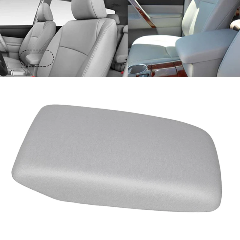 Car Center Console Leather Armrest Cover For Toyota Highlander 2008 2009 2010 2011 2012 2013