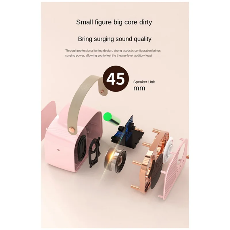 موثوقة-ريتو سمّاعات بلوتوث صغيرة مشغل موسيقى كلاسيكي الصوت مضخم صوت ستيريو المحمولة الديكور مكبرات الصوت المنزل C-ABDQ