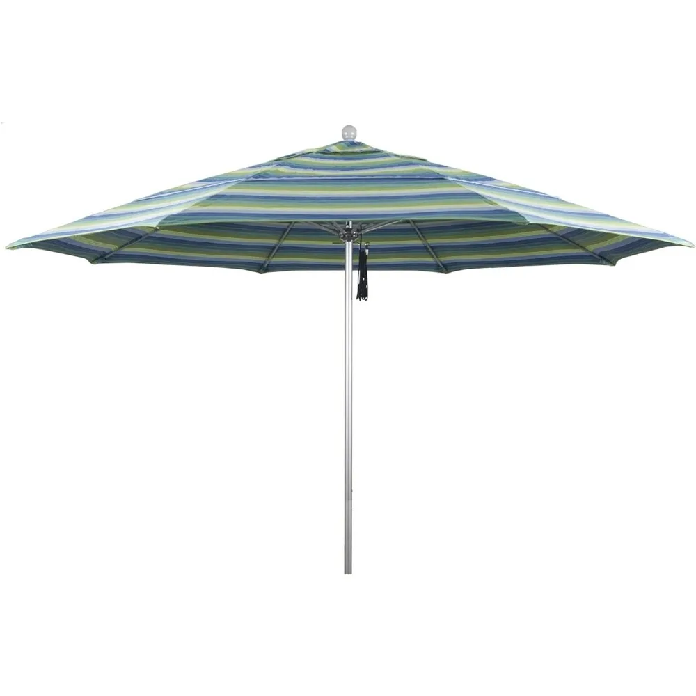 Outdoor umbrellaRound Aluminum, Crank Lift, Collar Tilt Patio Umbrella, 11' Round