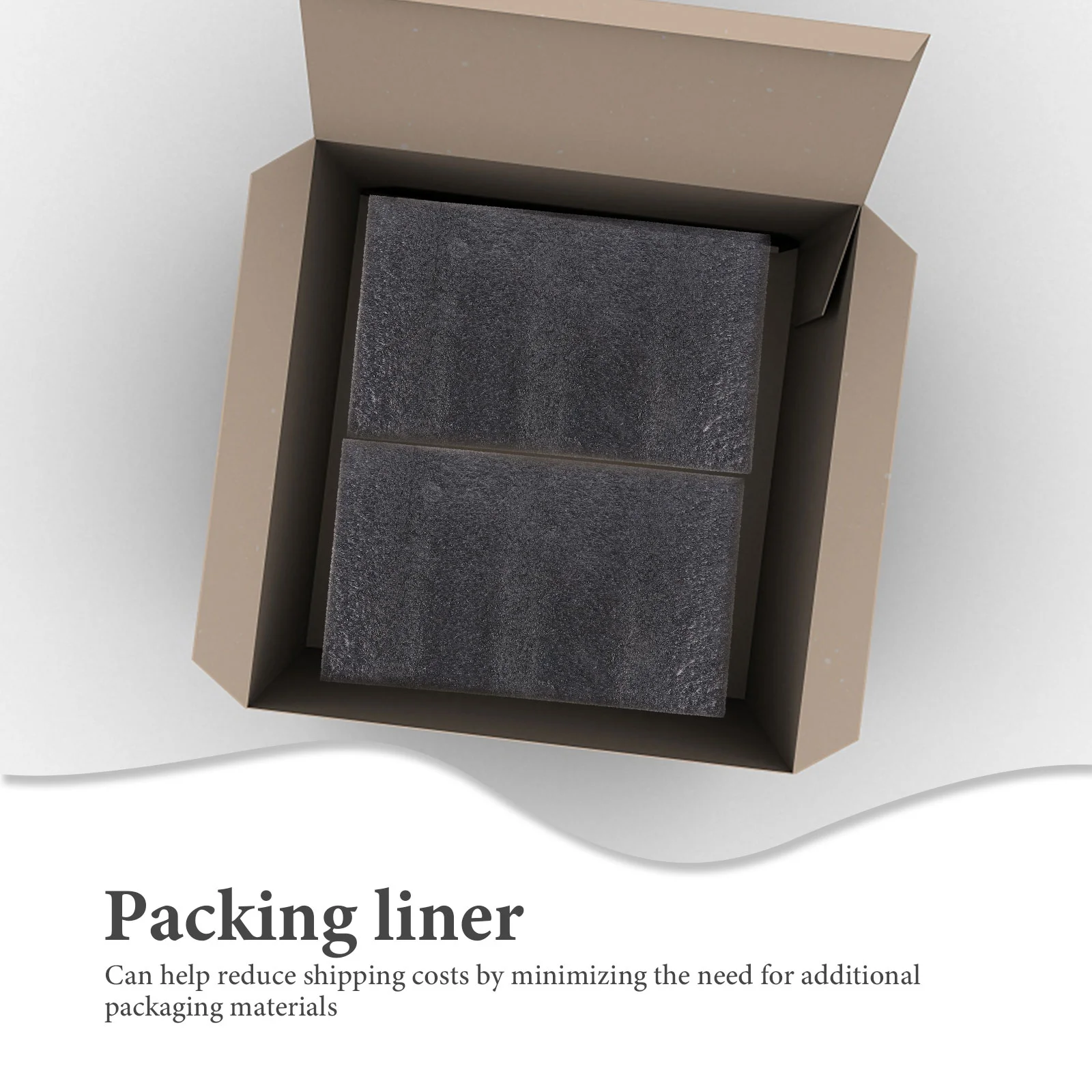 4 Pcs Black 25*15*5cm Packing Liner Delivery Liners for Foam Block High Density