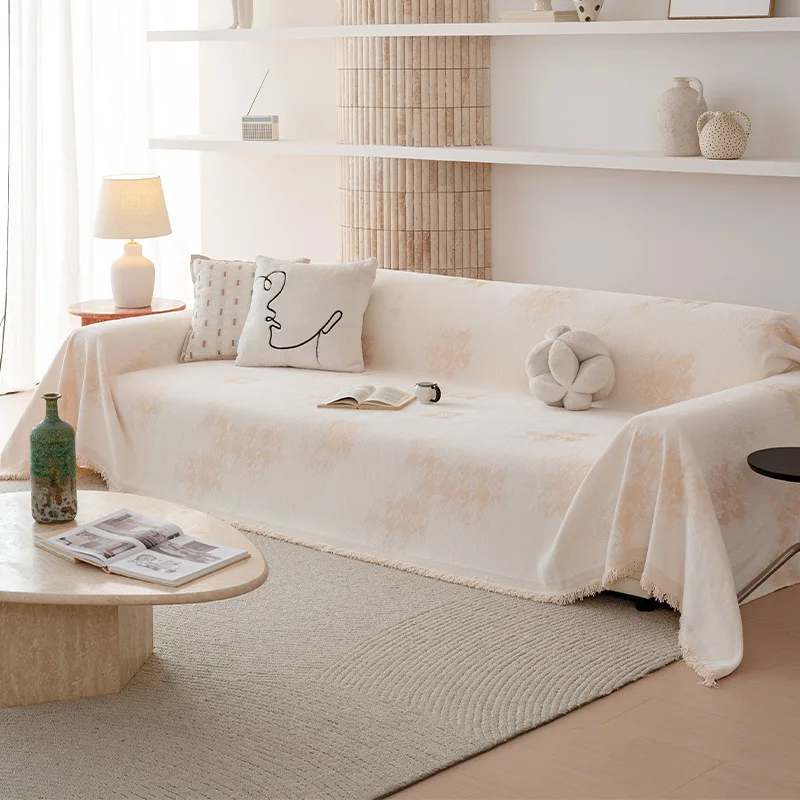 Living Room Sofas Covers for L Shaped Home Sofa Cover with Tassel Sofa Cover L Shaped Sectional Couch Towel Full Set