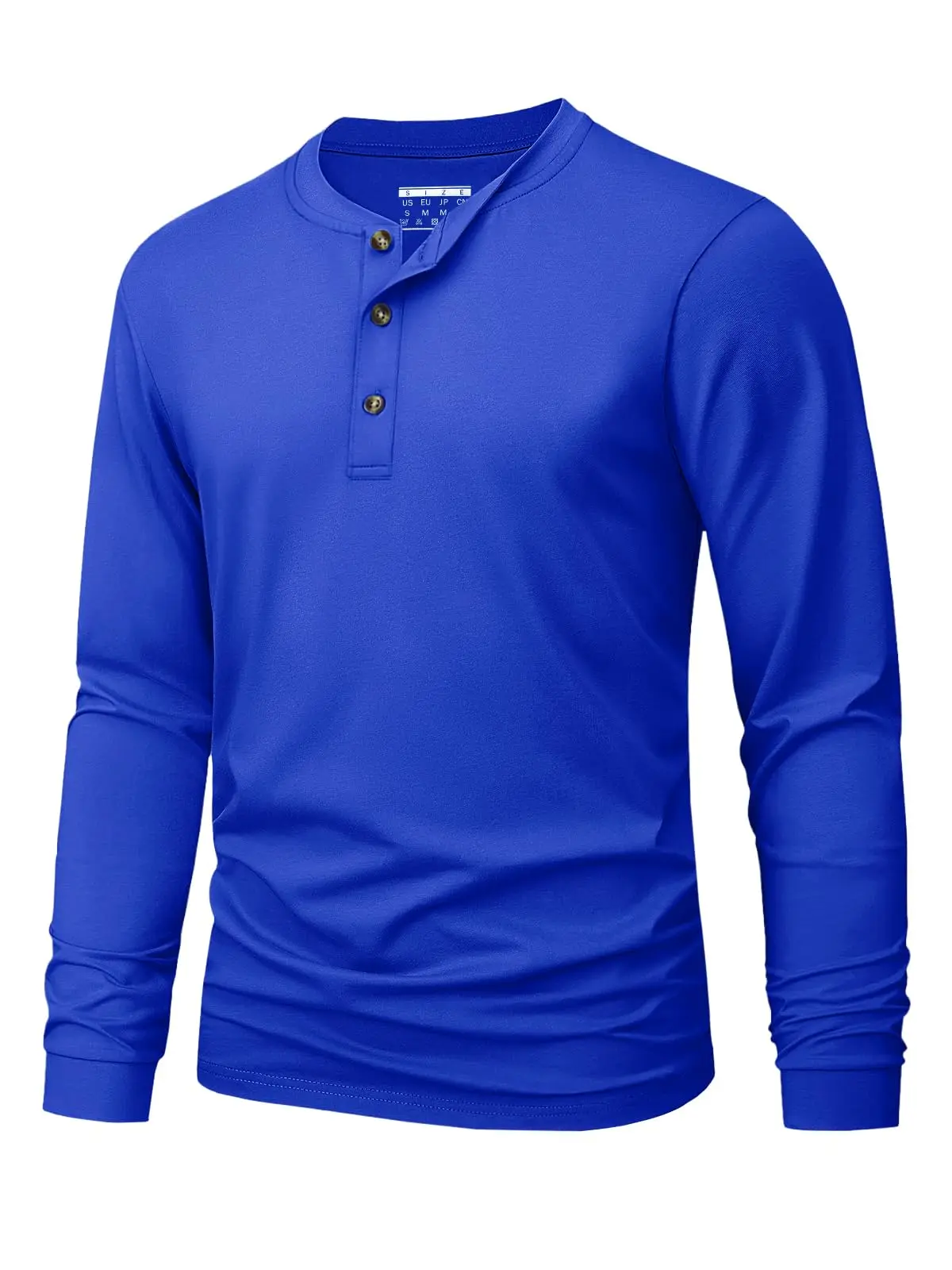 Men's Henley T-Shirt Simple Solid Color Print Long Sleeve T-shirts Fashion Versatile Loose Top Spring and Autumn Casual Clothing - view 5