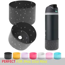 Silicone Water Bottle Boot Anti-Slip Protective Sleeve Bottom Protector For Owala 24oz 32oz 40oz Quencher Adventure