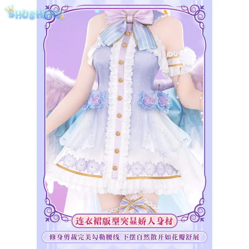

Anime Lovelive! Ayase Eli White Valentine's Day Angel Cosplay Costume Woman Gorgeous Halloween Christmas Dress Lovely Uniform