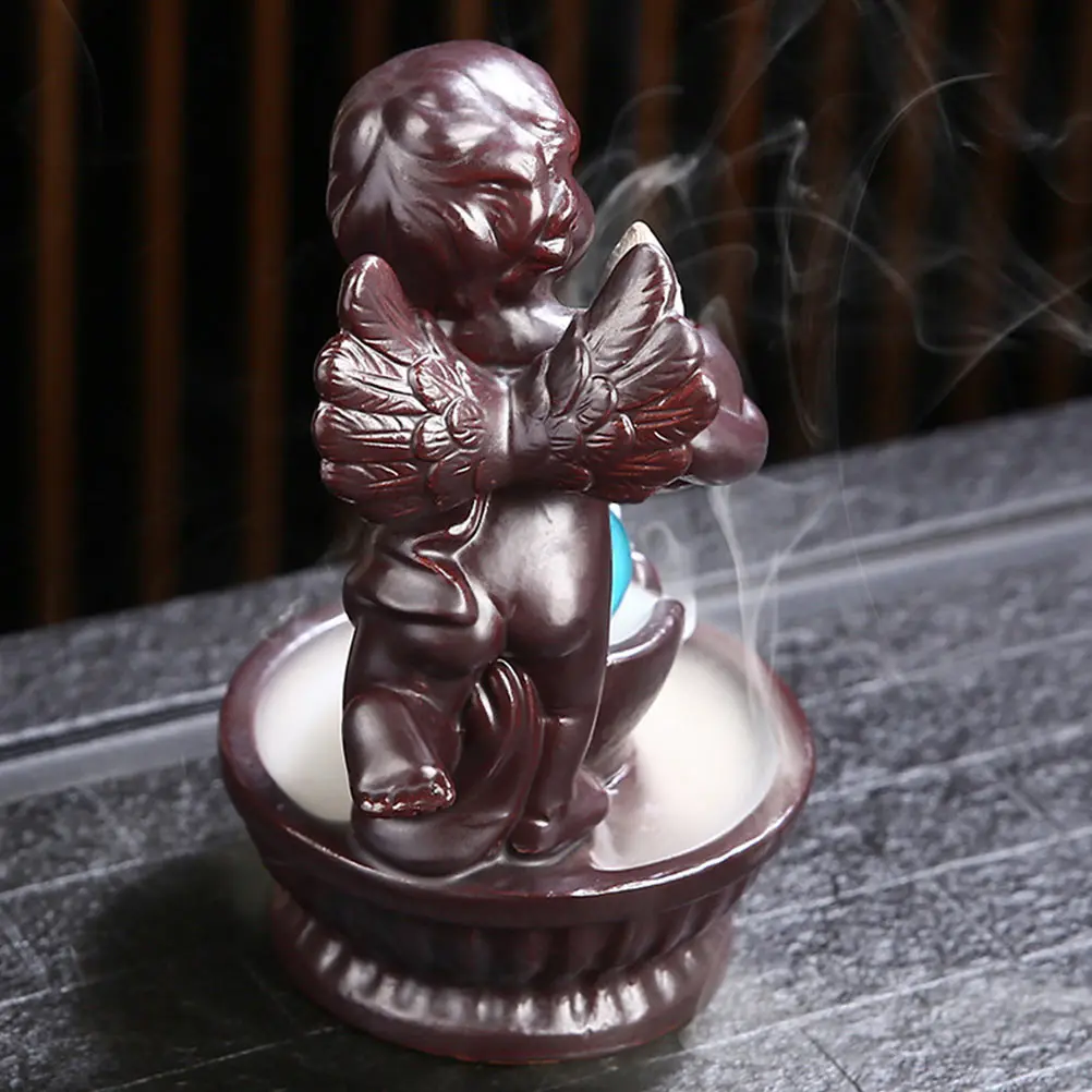 

Backflow Incense Burner Ceramic Censer Decorative Aroma Burner for Home Meditation Desktop Incense Holder Adornment