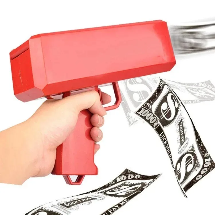 Shoot Money Gun Toy Funny Party Game Banknote Shoot Pistol Paper Money Wedding Birthday Decoration Shooter Throwing Toys Kids view 2