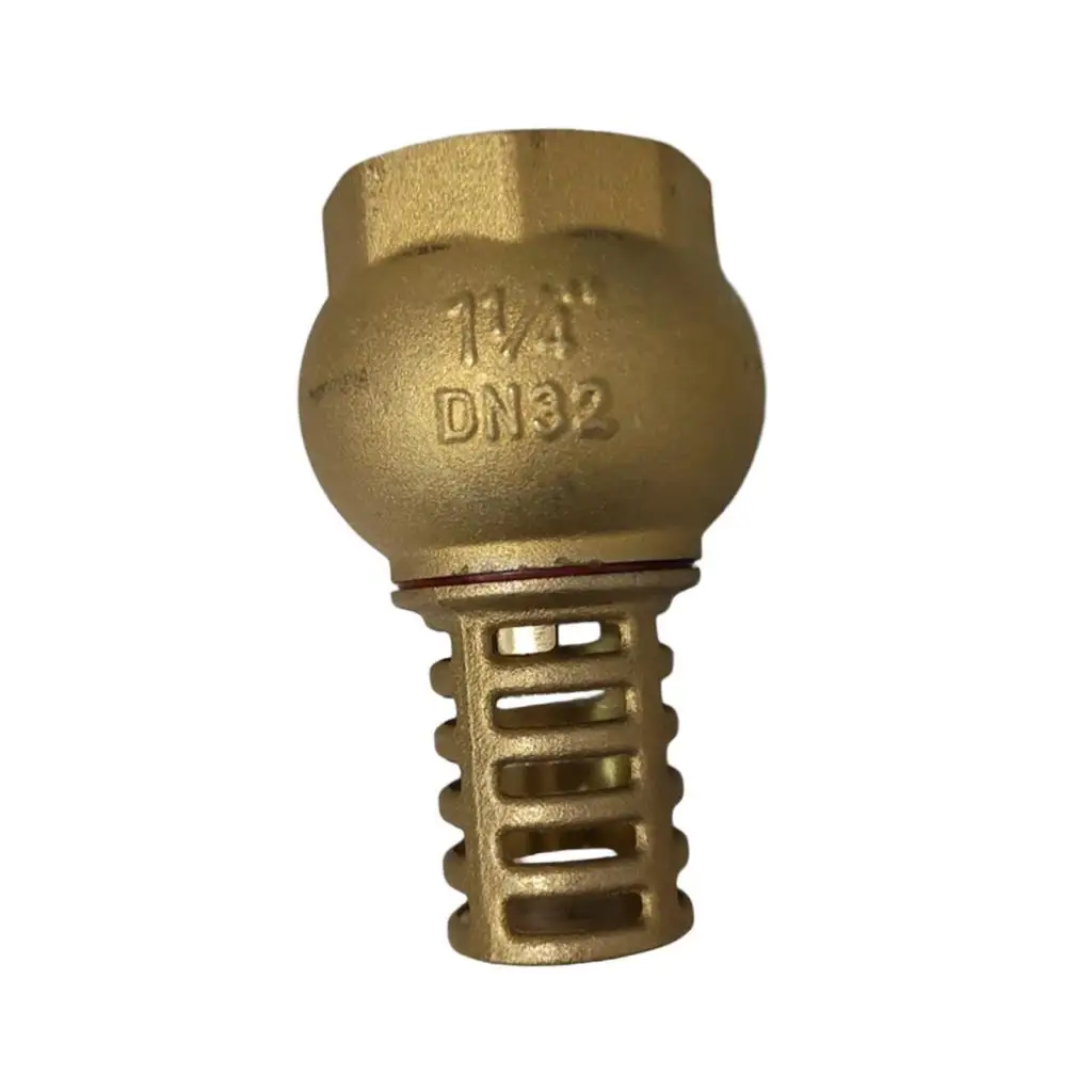 Brass Foot Valve Female Thread Bottom Valve Strainer Check Valve Water Pump Inlet Filter for Irrigation System