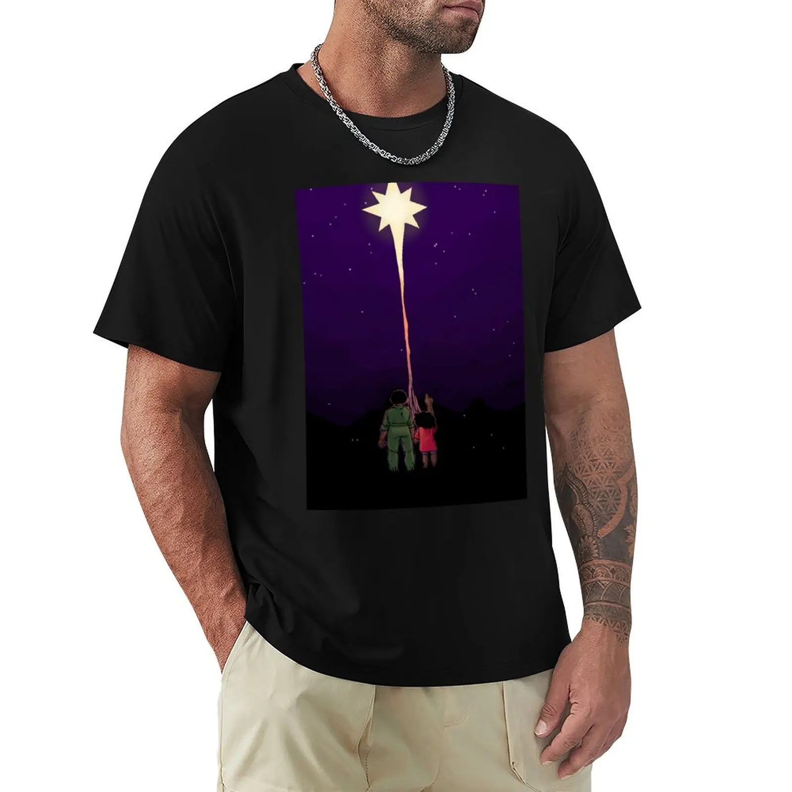 

Stargazing T-Shirt Stylish Print Short Sleeve Tee