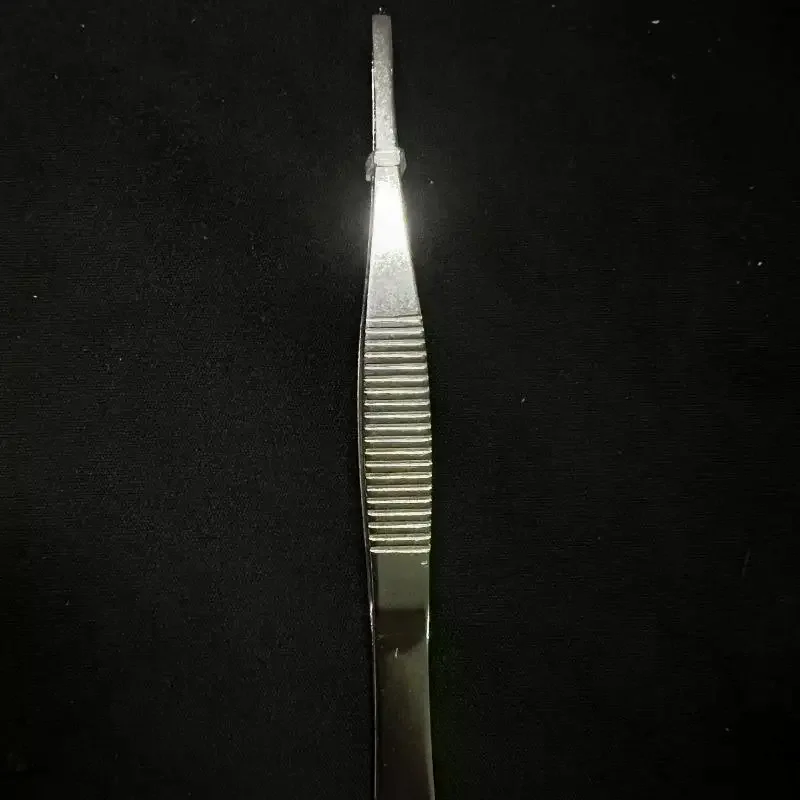 Stainless Steel Toothed Tweezers Precise Grip 125/140mm Manipulate Silver Suturing Needle 1Pcs