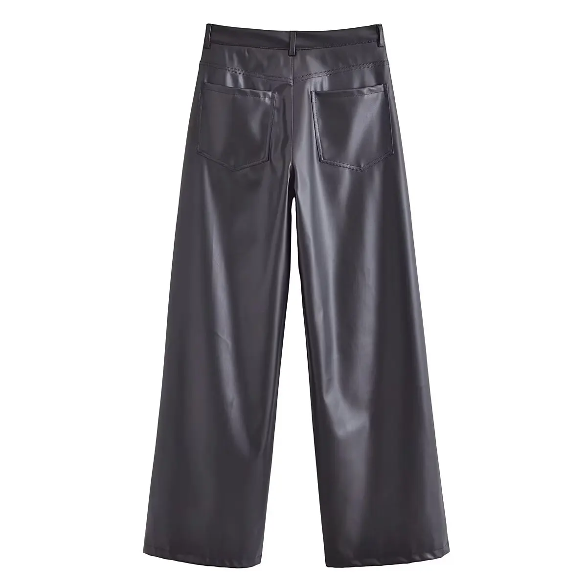 

Jenny&Dave Loose Wide Leg High Waist Pants Female Winter Trousers Fashion Girl High Street Leather Pants Women