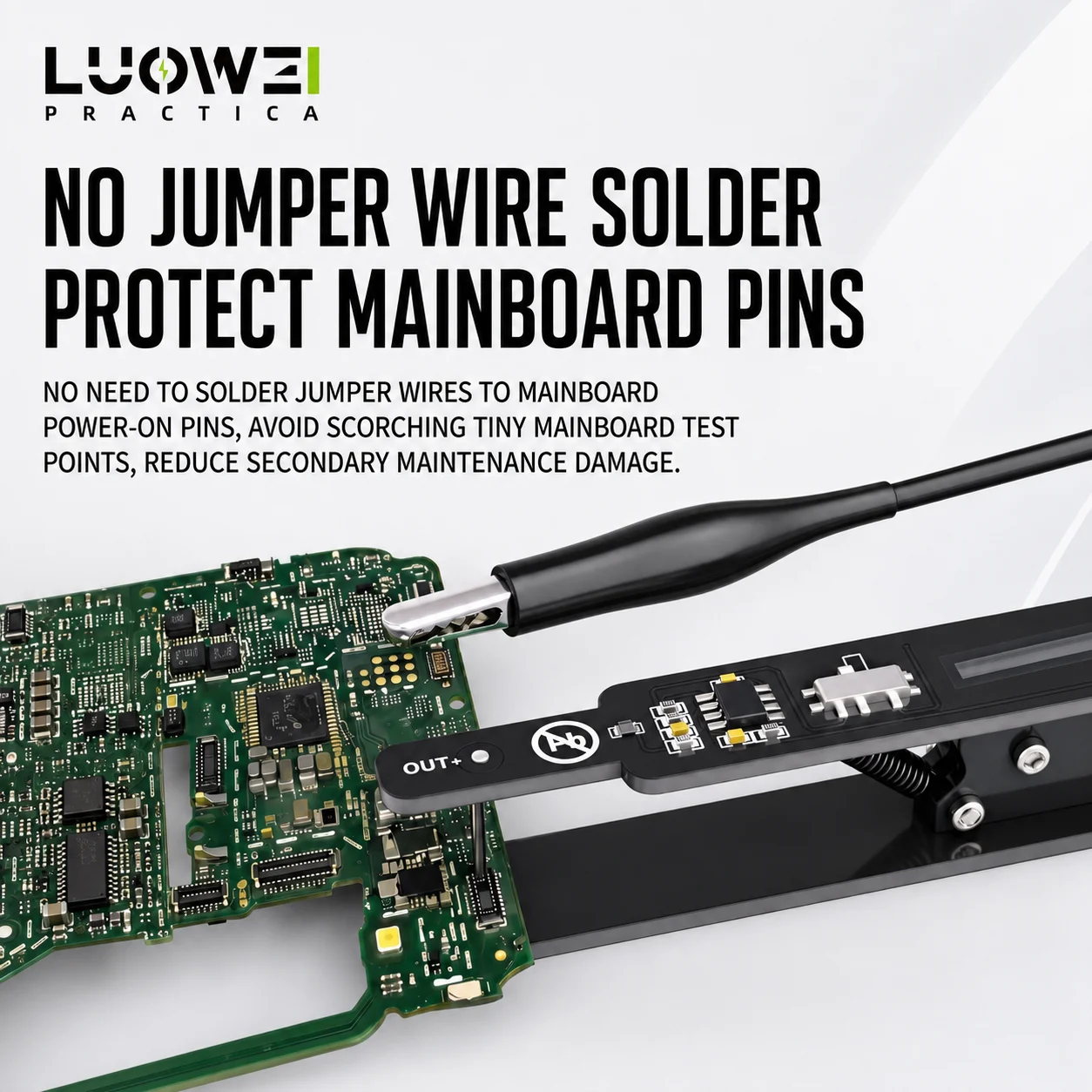 LUOWEI LW-W8 Universal Switch Clamp for Cell Phone Repair Solder-Free Motherboard Power-On Short Circuit Fault Detection Tools