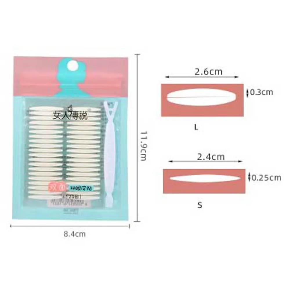 120Pcs/set Self Adhesive Invisible Double Eyelid Tape Eye Lift Strips with Auxiliary Tool Double Sided Eyelid Sticker Beauty