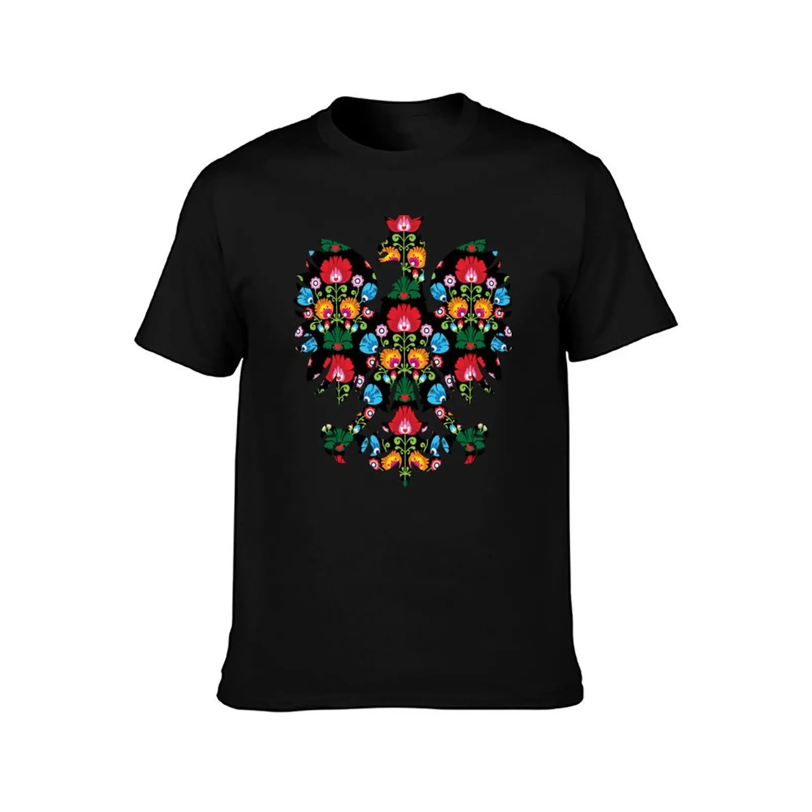 Polish Eagle Folk Art / Wycinanki / Folk Art Flowers / Folklore Poland T-Shirt Breathable Mesh Panel T-Shirt