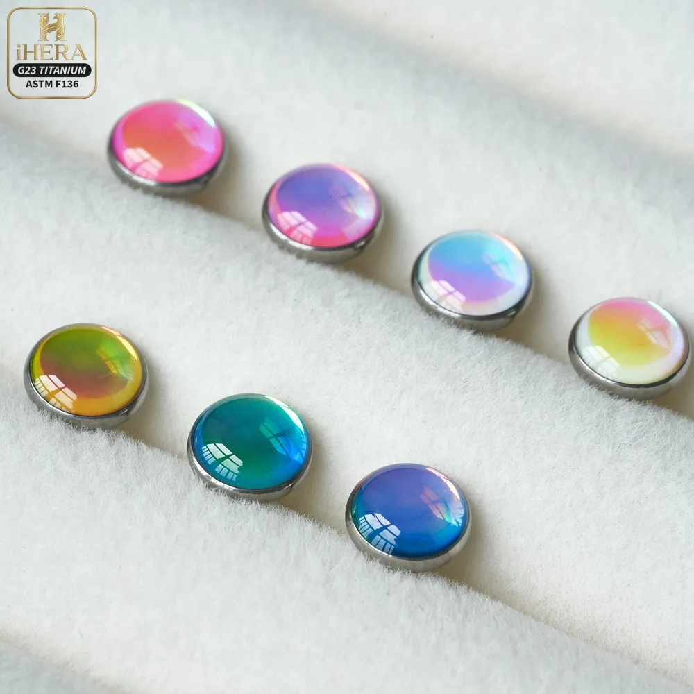 G23 Titanium Lot Tiny Minimalist Basic Round Flatback Earrings Stud Helix Tragus Conch Labret Lip Nostril Rook Piercing Jewelry