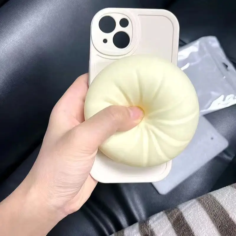 Ins Cute 3D Decompression Squishy Toy iPhone 14 15 Pro Max Case For Apple 13 Mini 11 12 XR XS Silicon 6 7 8 Plus Phone Cover