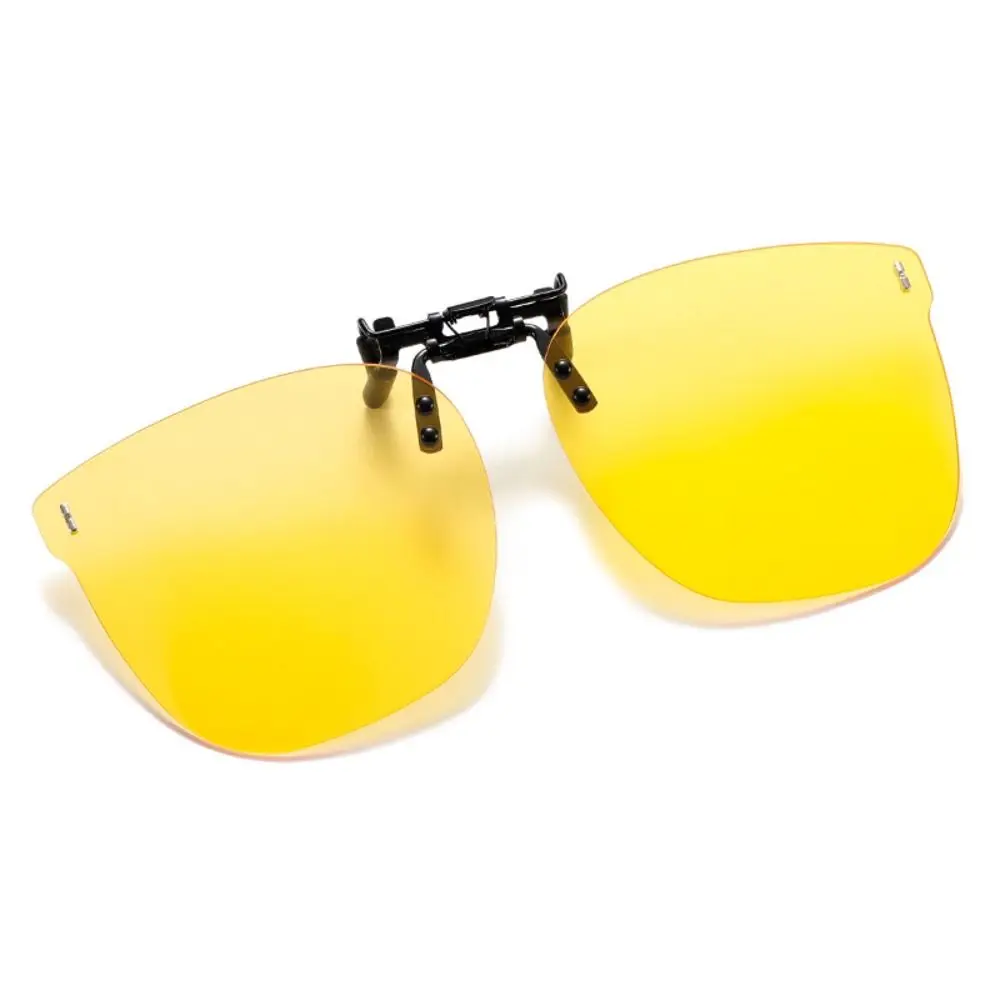 Square Shape Clip On Sunglasses Over Prescription Glasses Ultra-Light UV 400 Protection Flip Up Sun Glasses Convenient Shades