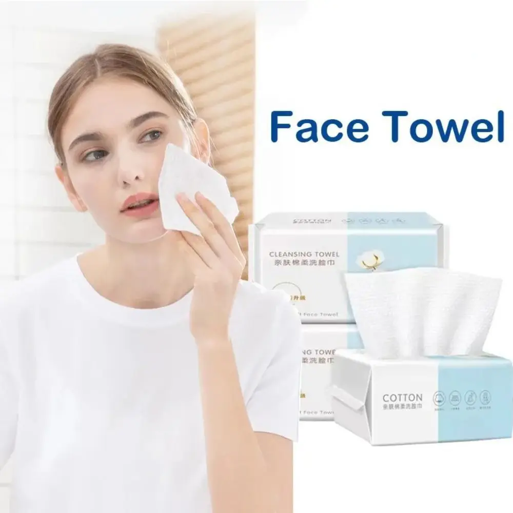 70 Count/Bag Cleansing Face Clean Towels Skincare Makeup Remover Facial Wash Cloth Disposable Biodegradable Facial Tissue Women