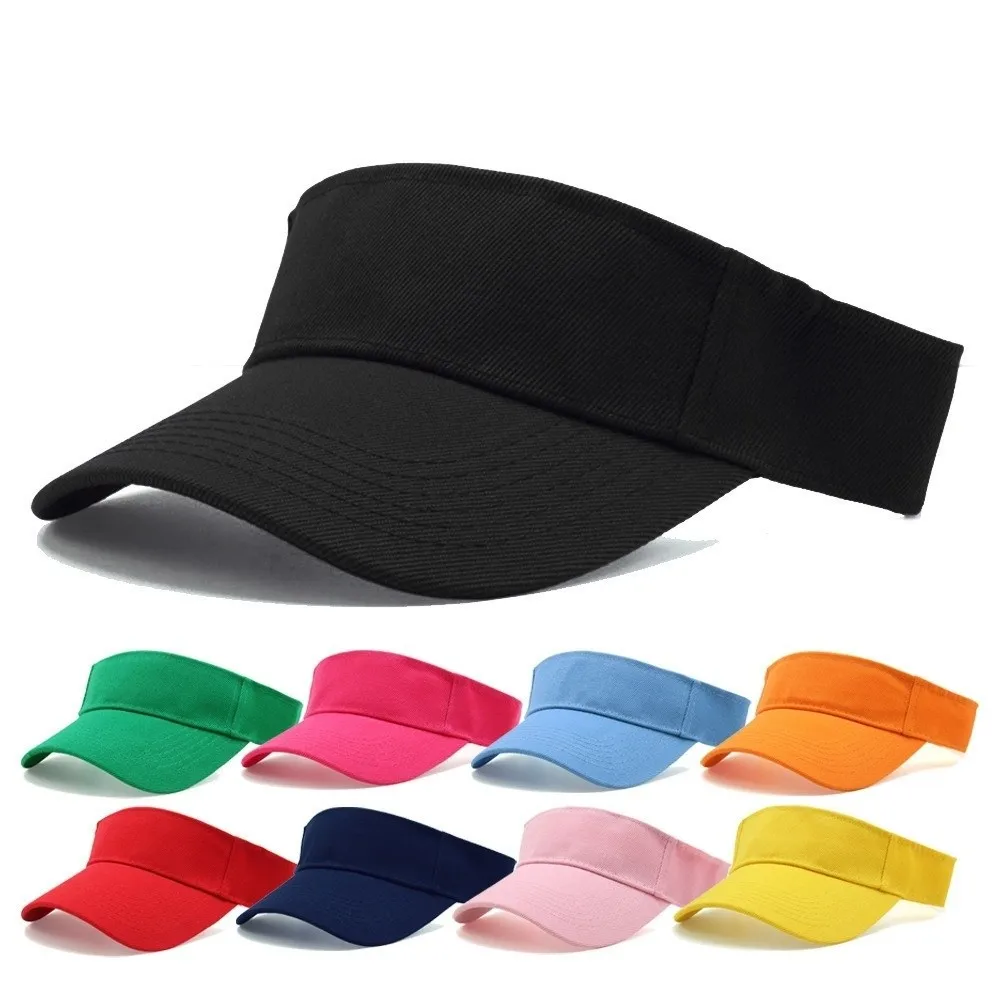Cotton Outdoor Sports Hat Quick-Dry Structured Brim Summer Sun Hat Lightweight Solid Color Sun Visor Hat