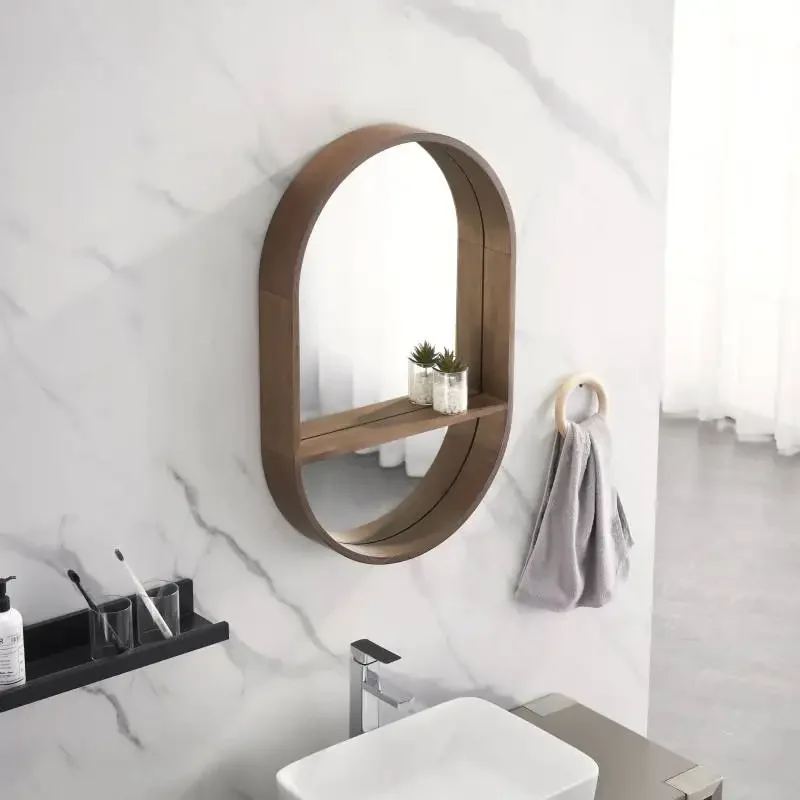 Intelligent Mirror Wall Hanging Wall Solid Wood Makeup Nordic Bathroom Decoration Entrance Home Decor Garden Decorazioni Casa