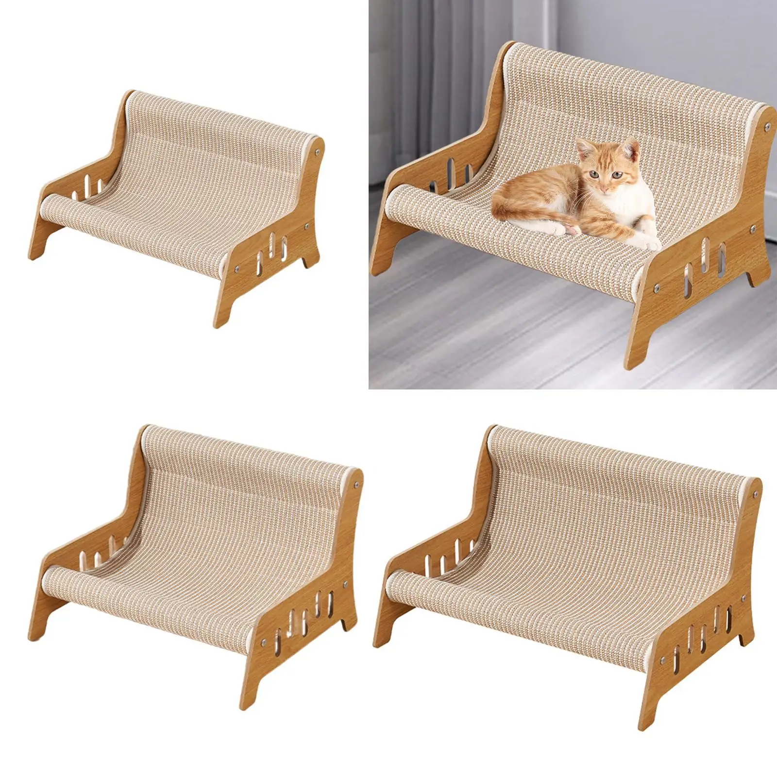 Cadeira de sisal para gatos aconchegante cama de rede para gatos para gatos internos