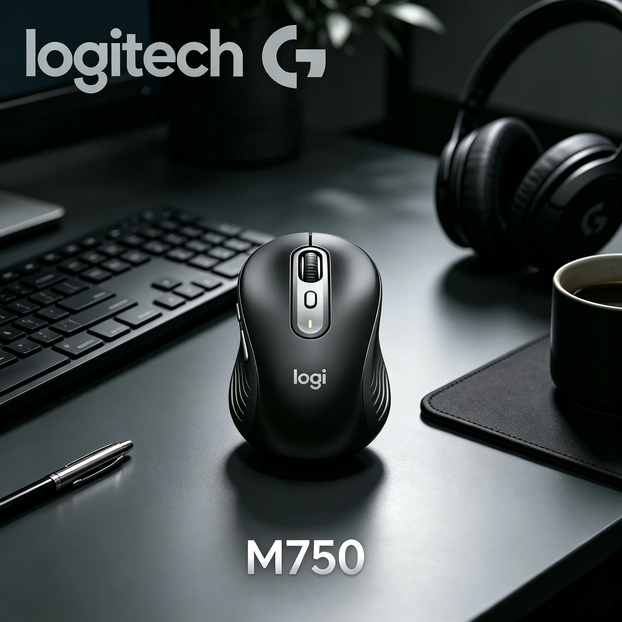 Logitech Signature M750 Ergonomic Wireless Mice Stable Tracking Sensor For Casual Gaming And Daily Office Usage