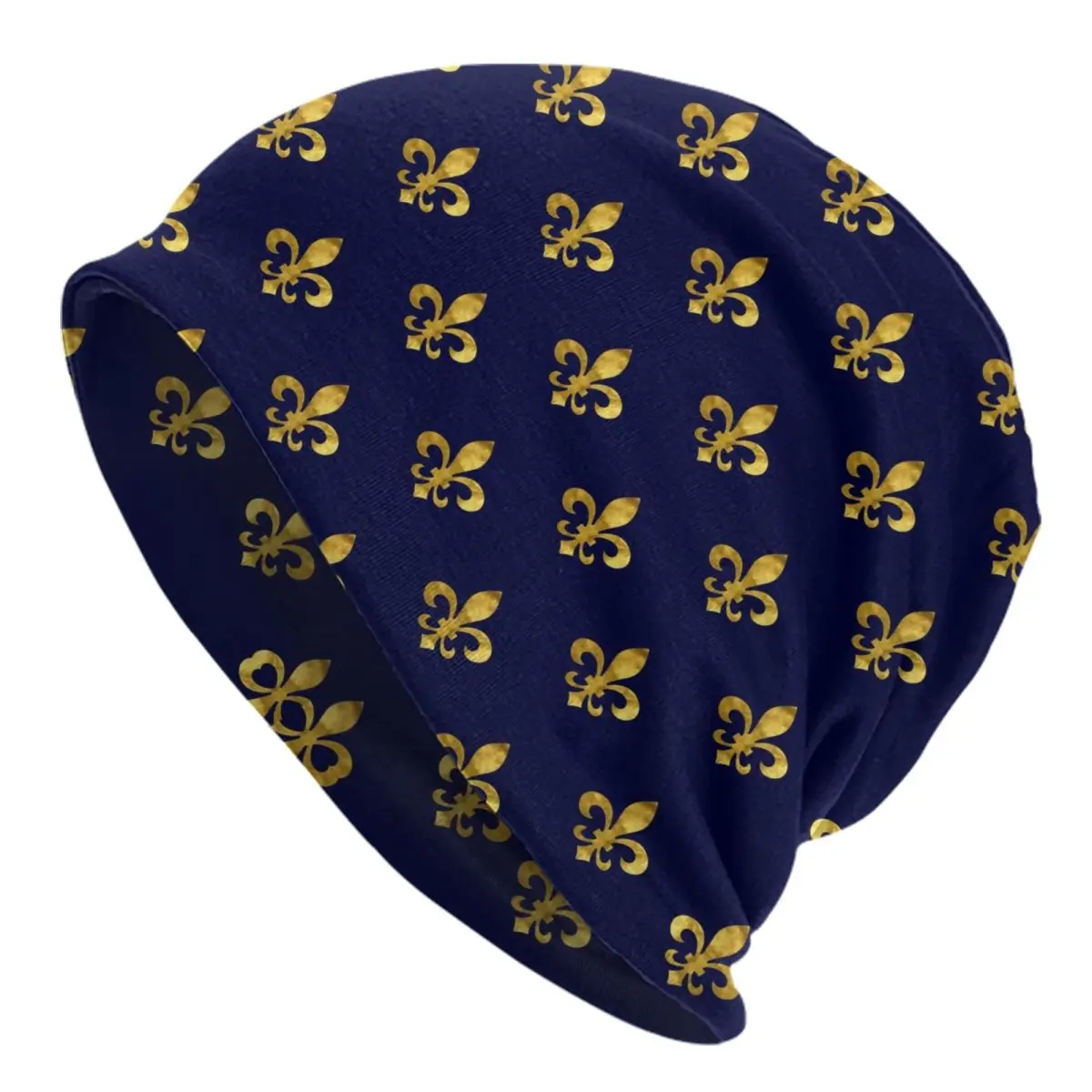 Custom Luxury Florence Royal Fleur De Lis Lily Flower Skullies Beanies Caps Hat Adult Ancient Symbol Bonnet Hats Outdoor Ski Cap