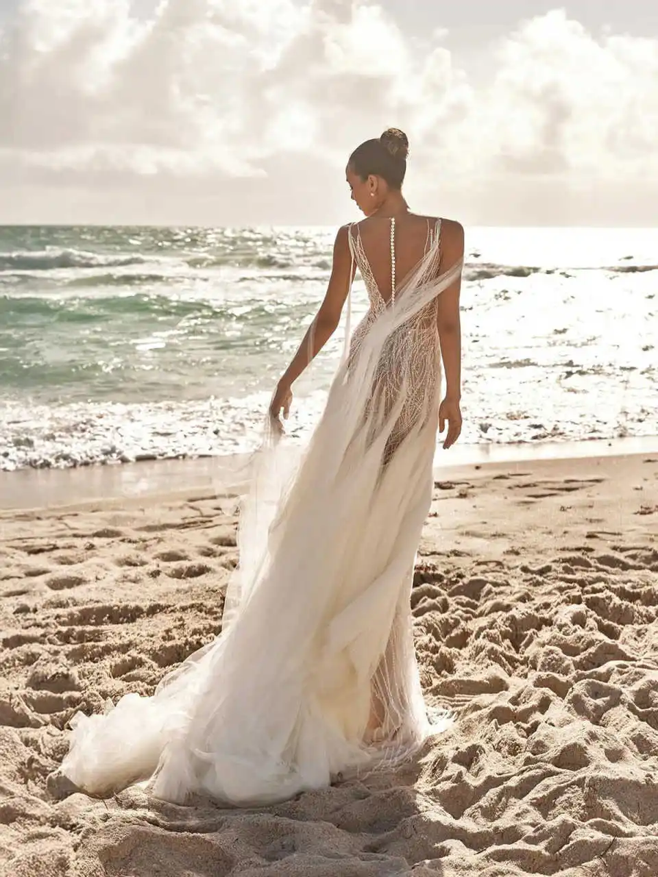 Vestido de novia de sirena con lentejuelas reales elegante ilusión sin mangas vestido de novia de encaje hasta el suelo vestidos de novia personalizados