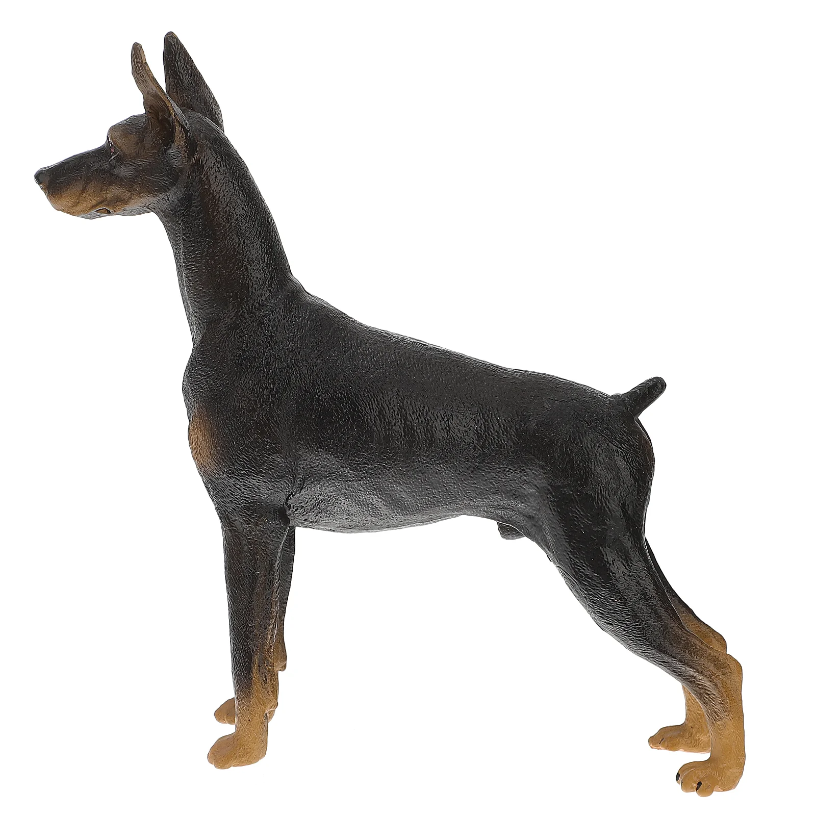 

Simulated Doberman Pinscher Dobermann Ornament Toys Plastic Figurine Statue Desktop Animals Crafts Table Dog