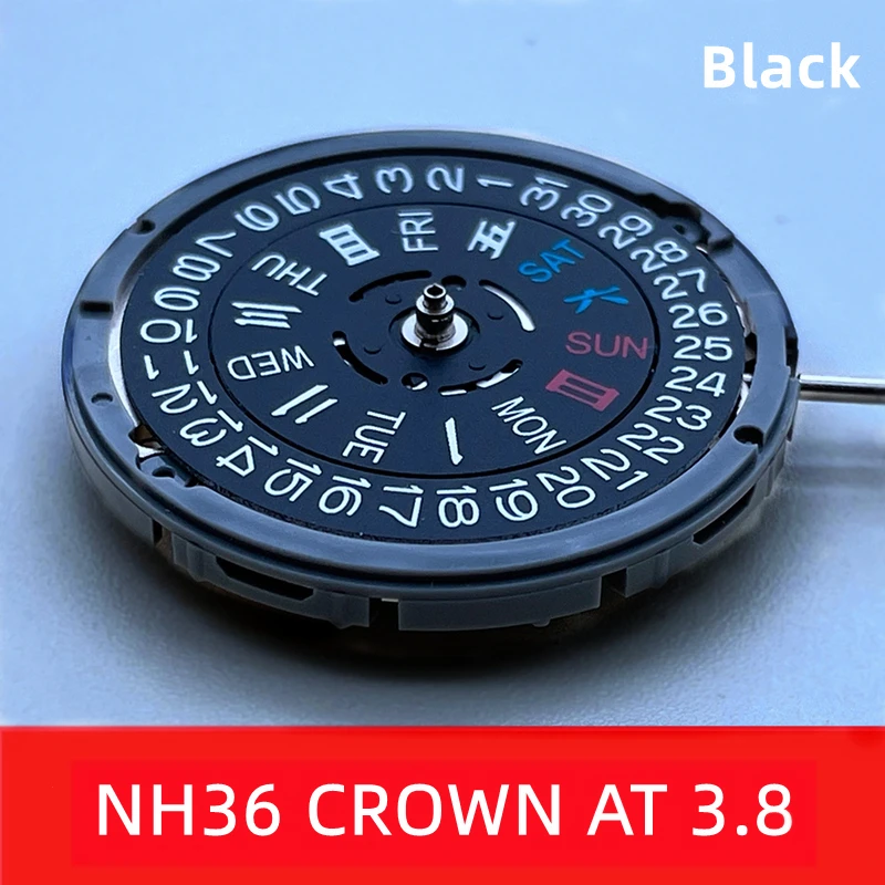 Movement NH36 Crown At 3.8 O'clock Mechanical Watch Replacement Movt For Diver's MOD Sub 24 Jewels