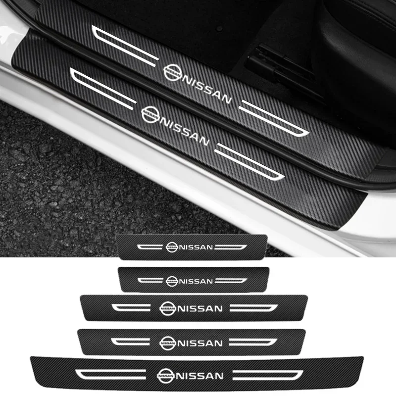 For Nissan Sylphy Qashqai Juke Patrol X-Trail Teana Murano Altima Nismo Car Door Threshold Protective Sticker Trunk Bumper Guard